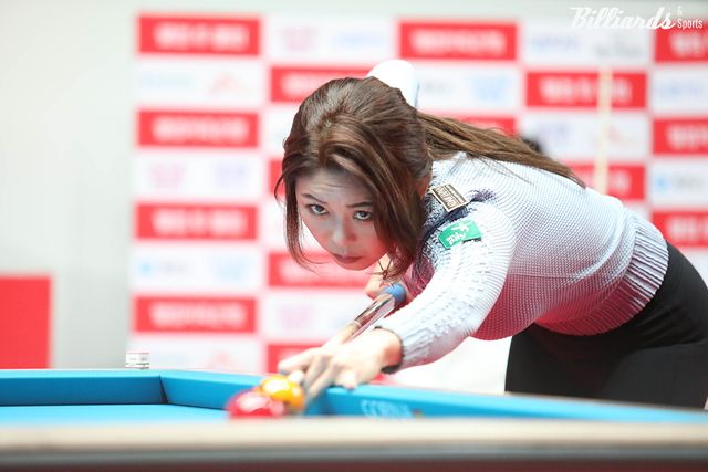 김가영(하나카드)이 통산 13승, 투어 6연승, 36경기 연속 승리의 대기록 작성을 눈앞에 두고 '천적' 김민아(NH농협카드)와 결승에서 1년 7개월여 만에 다시 만났다.&nbsp; 사진=고양/이용휘 기자