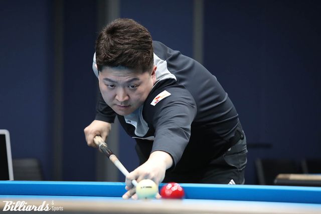 '디펜딩 챔피언' 조건휘(SK렌터카)가 29일 열린 '웰컴저축은행 PBA 챔피언십' 8강전에서 하비에르 팔라손(휴온스)에게 극적인 역전승을 거두고 준결승에 진출했다.&nbsp; 사진=고양/이용휘 기자