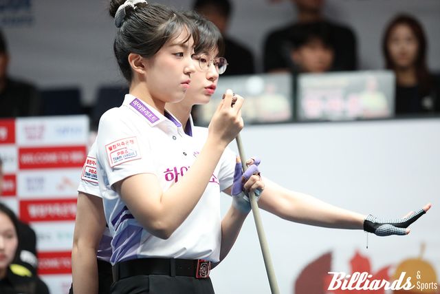 이미래와 2세트 여자 복식에 출전한 전지우