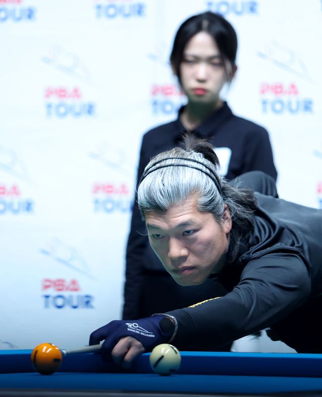 프로당구(PBA) 드림투어 6차전을 우승한 윤순재.&nbsp; 사진=PBA 제공