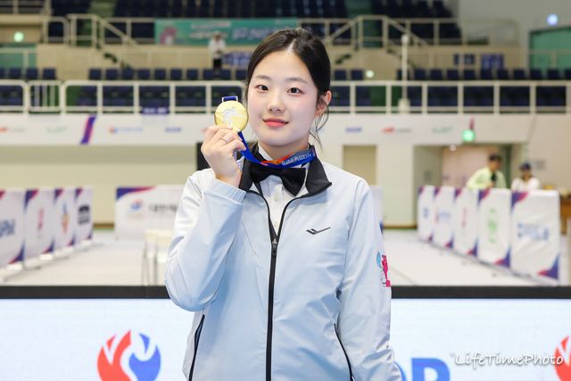 제106회 전국체육대회 이벤트 종목 여자 3쿠션 일반부에서 금메달을 차지한 허채원(한체대).&nbsp; 사진=KBF 제공