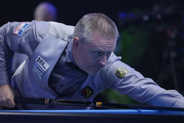 프레데리크 쿠드롱(벨기에)이 세계선수권 32강전에서 롤랑 포르톰(벨기에)을 꺾고 16강에 진출했다.&nbsp; 사진=SOOP 제공