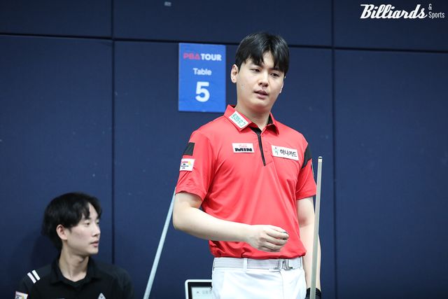 128강에서 탈락한 신정주(하나카드).