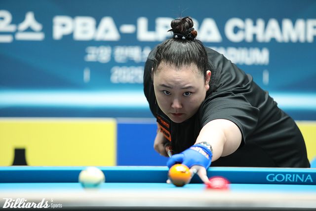 이올리비아(미국)가 5차 투어에 이어 6차 투어 휴온스 LPBA 챔피언십에서도 예선 1라운드를 통과하고 2라운드에 진출했다.&nbsp; 사진=고양/이용휘 기자