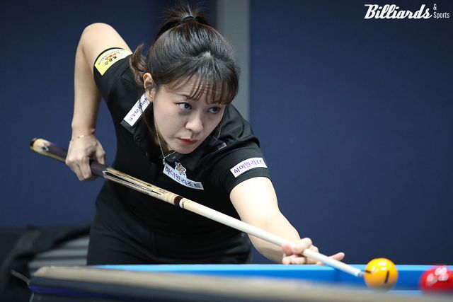 승부치기에서 서유리를 꺾고 16강에 진출한 임경진(하이원리조트).