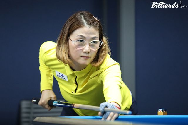 32강전에서 애버리지 1.345를 기록하며 박정현과 치열한 접전을 벌인 고은경.