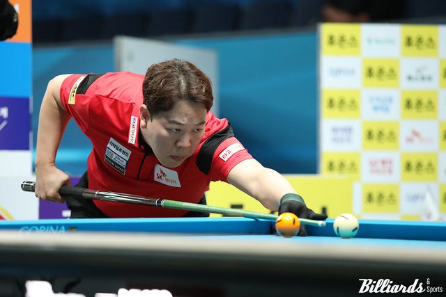 강동궁(Sk렌터카)과 조재호(NH농협카드) 6차 투어 휴온스 PBA 챔피언ㅅ비 32강에서 탈락하는 이변이 일어났다.&nbsp; 사진=고양.이용휘 기자