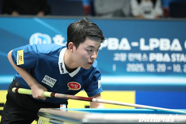 128강에 이어 64강에서도 2점대 애버리지를 기록한 김영원. 사진=이용휘 기자