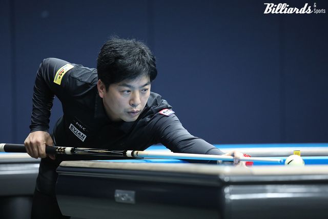 황형범은 32강에서 강동궁에게 패배 1점을 남겨두고 극적인 역전승을 거뒀다.