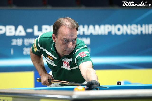 다니엘 산체스(웰컴저축은행)가 6차 투어 휴온스 PBA 챔피언십 8강에 진출하며 건재함을 과시했다.&nbsp; 사진=고양/이용휘 기자