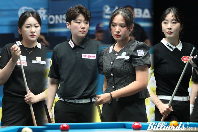 4강 진출자들. 왼쪽부터 김민아, 백민주, 스롱 피아비, 김상아. 사진=고양/이용휘 기자