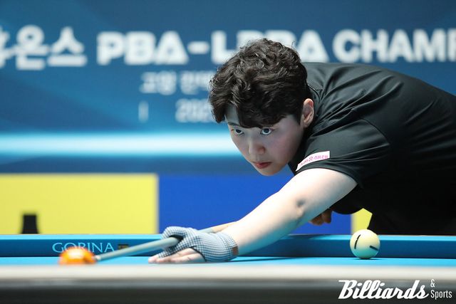 백민주는 김가영을 꺾고 준결승까지 올랐지만, 김민아에게 발목을 잡히고 말았다.