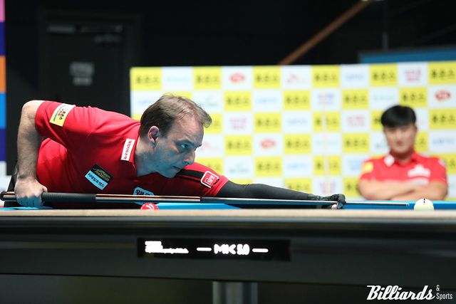 다니엘 산체스(웰컴저축은행)가 6차 투어 휴온스 PBA 챔피언십 8강에서 이충복(하이원리조트)을 꺾고 준결승에 진출했다. 사진=고양/이용휘 기자