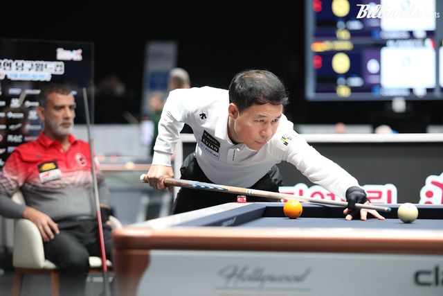 허정한(경남)은 3쿠션 당구월드컵에서 두 차례 우승했다.