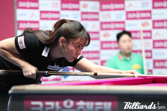 지난 첫 번째 결승에서 김세연에게 당한 패배를 설욕하고 두 번째 결승 진출에 성공한 임경진.