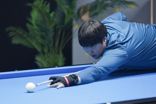 이범열(시흥체육회)이 앤트워프 3쿠션 당구월드컵 예선 2라운드(PPQ)에서 종합순위 1위를 차지했다.&nbsp; 사진=SOOP 제공