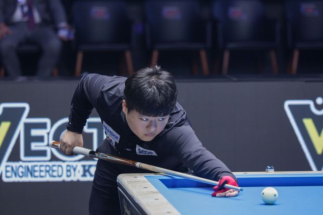 조명우(서울시청)가 2025 광주 세계3쿠션당구월드컵을 우승하며 세계랭킹 1위와 UMB 이벤트랭킹 1위를 차지했다.&nbsp; 사진=SOOP 제공