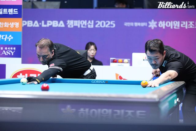 산체스 vs 이상용 준결승전 뱅킹 장면.