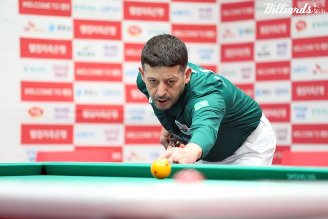 3세트 남자단식에서 승리한 하나카드의 무라트 나지 초클루(튀르키예).&nbsp;