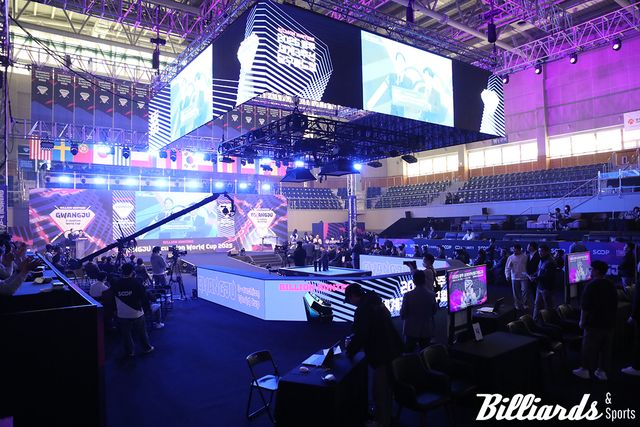 '2025 광주 세계3쿠션당구월드컵'의 개막식이 2일 광주광역시 빛고을체육관에서 열렸다. 사진=광주/이용휘 기자