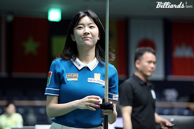 지난 시즌에 김가영을 64강에서 이겼던 정수빈(NH농협카드).