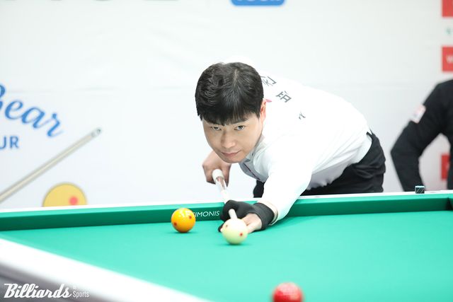 7세트에서 1점 차의 신승을 거둔 크라운해태 노병찬.