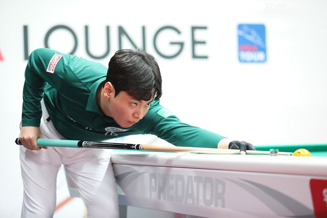 하나카드 신정주는 3세트에서 륏피 체네트(튀르키예)를 15:9(7이닝)로 제압했다.