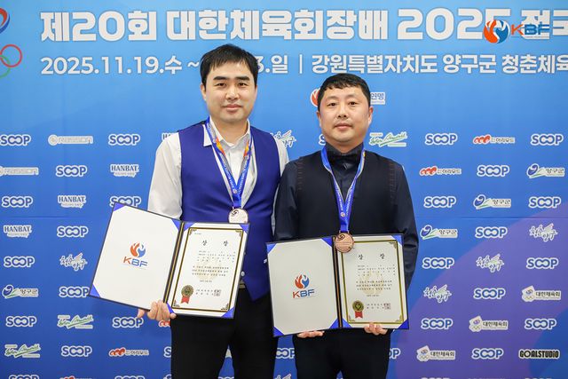 공동 3위 황철호(전북)와 최경림(광주).