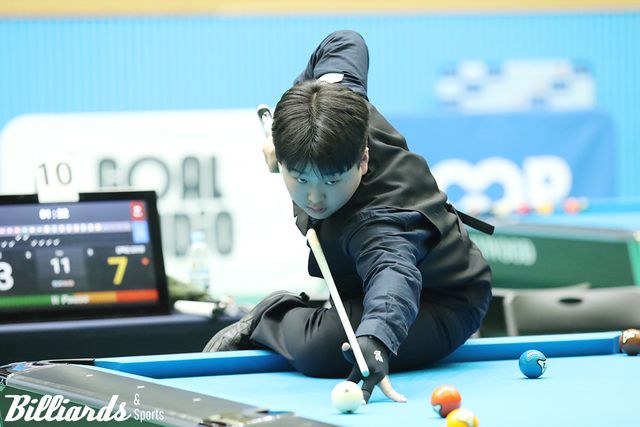 '15세 포켓볼 유망주'의 패기로 '베테랑 부부팀'을 궁지에 몰아넣은 김민준.