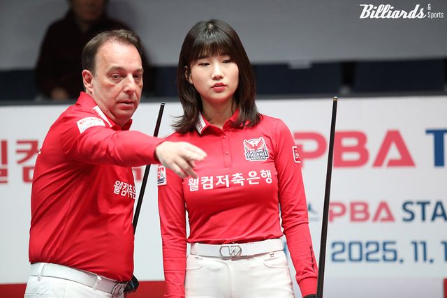 웰컴저축은행 산체스와 용현지.&nbsp; 사진=이용휘 기자