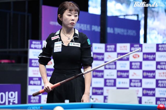 김가영은 32강에서 지난 시즌 한 차례 패배를 당했던 정수빈(NH농협카드)과 대결한다.