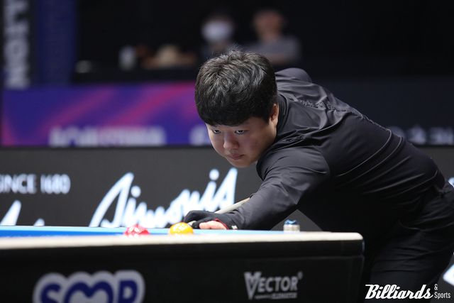 한국의 조명우(서울시청)가 광주 세계3쿠션당구월드컵 준결승에 진출해 세계랭킹 1위 에디 멕스(벨기에)와 진검승부를 벌인다.&nbsp; 사진=광주/이용휘 기자