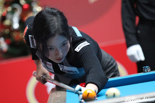 한지은(에스와이)이 8차 투어 16강전에서 응우옌호앙옌니(에스와이)를 세트스코어 3-1로 제압했다.&nbsp; 사진=고양/김민영 기자