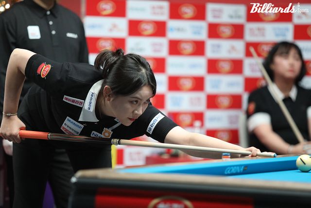 김민아(NH농협카드)는 이지연2와 승부치기 접전 끝에 승리를 거뒀다.