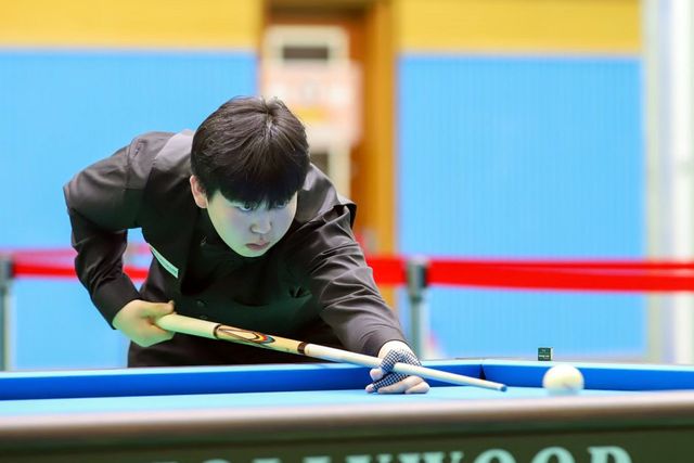 2024 유청소년주말리그 왕중왕전에 출전한 유정찬. 대한당구연맹 제공