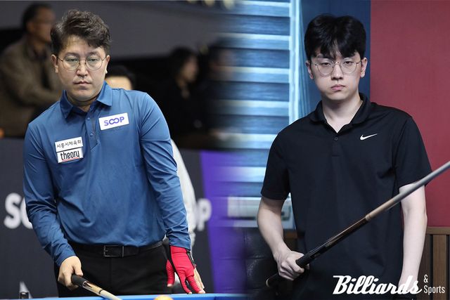 '제1회 제천시 청풍호배 3쿠션 전국당구대회'에서 초대 복식전 우승을 차지한 황봉주-천주영. 사진=빌리어즈DB