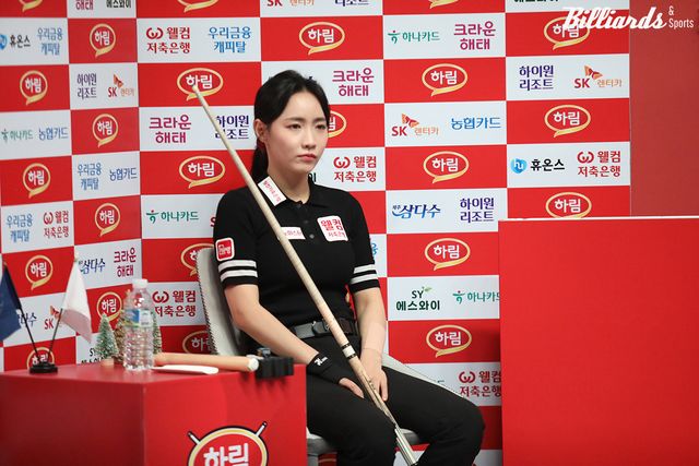 아쉽게 히다에게 져 16강 진출에 실패한 최혜미.