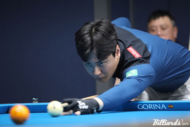 신정주(하나카드)가 프로당구 시즌 8차 투어 128강전에서 승부치기 하이런 10점을 기록했다.&nbsp; 사진=고양/김민영 기자