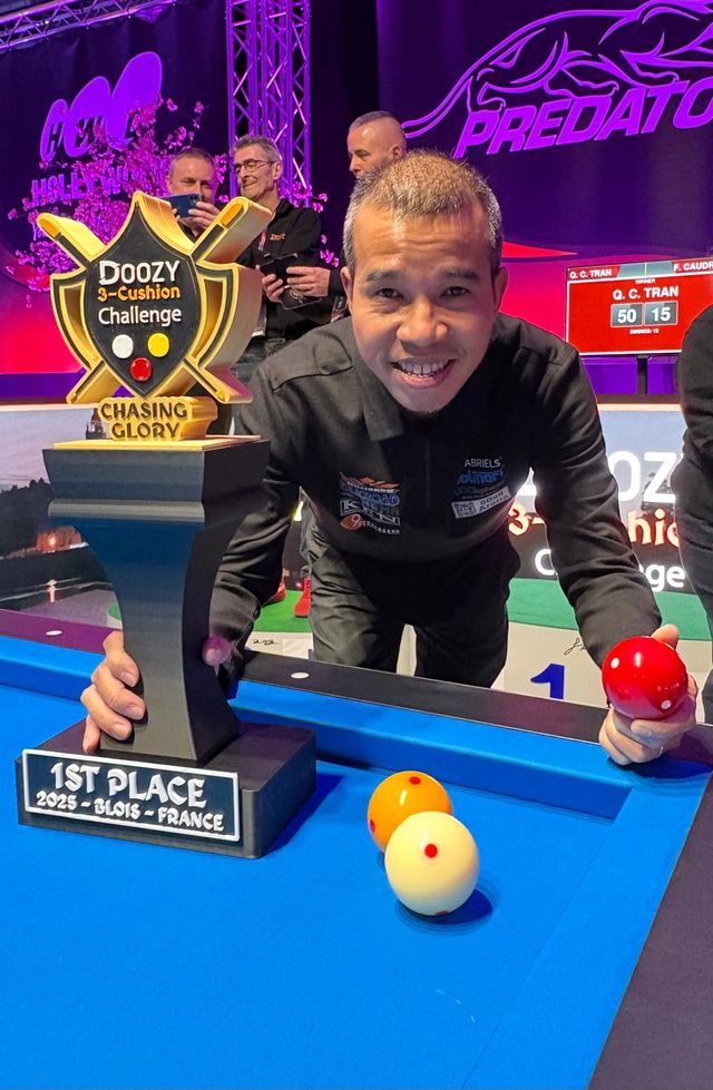 쩐뀌엣찌엔은 지난해 베겔 당구월드컵 결승에서 쿠드롱을 꺾고 우승했고, 이번에도 1년 2개월여 만에 결승에서 다시 만난 쿠드롱에게 승리하며 우승을 차지했다.