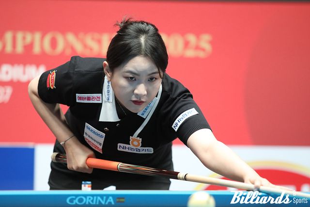 김민아가 애버리지 열세에도 불구하고 매 세트 1점 차의 승리를 거두고 8강에 진출했다. 사진=고양/김민영 기자