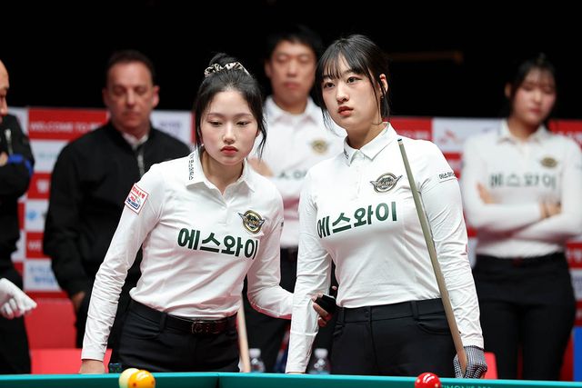 2세트에서 김예은-최혜미(웰컴저축은행)를 9:1로 물리친 한지은-장가연(에스와이)