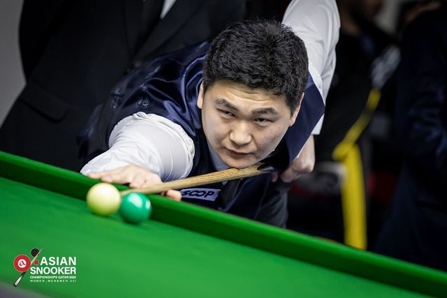 한국의 스누커 국가대표 박용준(전남)이 카타르 도하에서 열린 '2025 아시아스누커선수권대회'에서 중동의 프로 선수와 아시안게임 은메달리스트 등 강자들을 연파하며 16강에 진출했다.&nbsp; 사진=카타르당구스누커연맹 제공