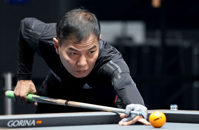 PBA 드림투어 파이널 첫날 1조 1위로 32강 진출을 확정한 드림투어 '랭킹 1위' 박춘우.&nbsp; 사진=PBA 제공