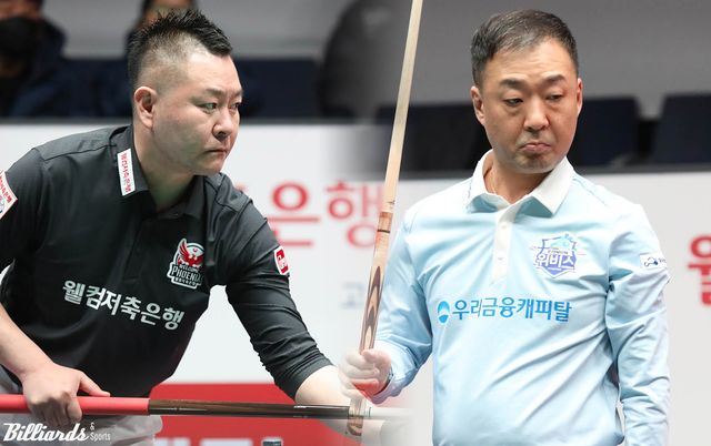 우리금융캐피탈과 웰컴저축은행이 20일 오후 9시 30분에 열리는 프로당구 PBA 팀리그 포스트시즌 준플레이오프 1차전에서 맞붙는다. 사진=이용휘 기자&nbsp;