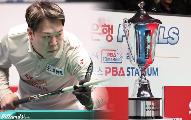 SK렌터카가 프로당구 PBA 팀리그 시즌 우승까지 1승이 남았다. 26일 오후 9시 30분에 벌어지는 4차전에서 과연 우승을 확정할 수 있을까.&nbsp; 사진=고양/이용휘 기자