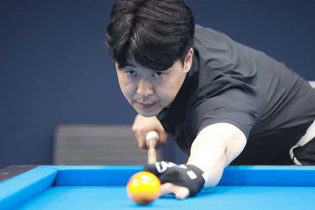 이번 시즌 드림투어(2부)로 강등된 김남수가 '드림투어 파이널' 조별 예선에서 3승을 거두고 조 1위로 본선 32강에 진출했다. 사진=PBA 제공