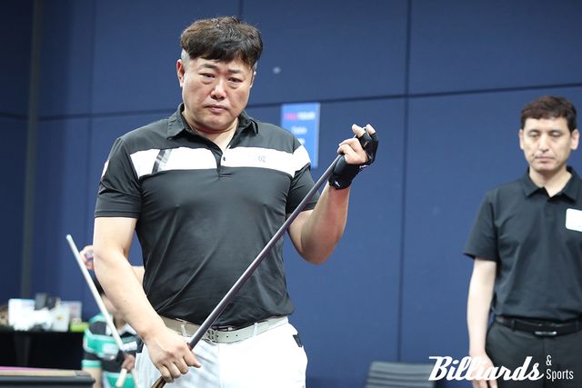 PBA 1부 투어 출신 구민수도 14조에서 1위에 올라 32강에 무사히 안착했다. 사진=빌리어즈앤스포츠 DB