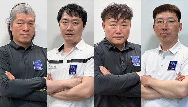 PBA 드림투어 파이널 4강에 진출한 (왼쪽부터) 윤순재, 김태호2, 구민수, 김성민2, 사진=PBA
