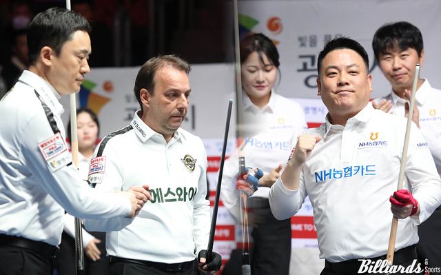 5라운드 개막 경기에서 맞붙는 NH농협카드와 에스와이.