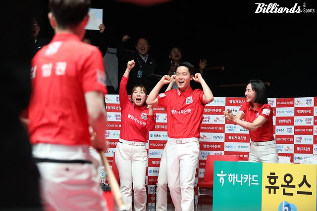 김영원은 이번 시즌 개인투어에서 팀리그의 강자들을 여러 명 제압했다.